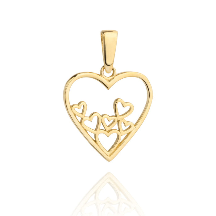 Pandantiv cu Inimoare din Aur 14k