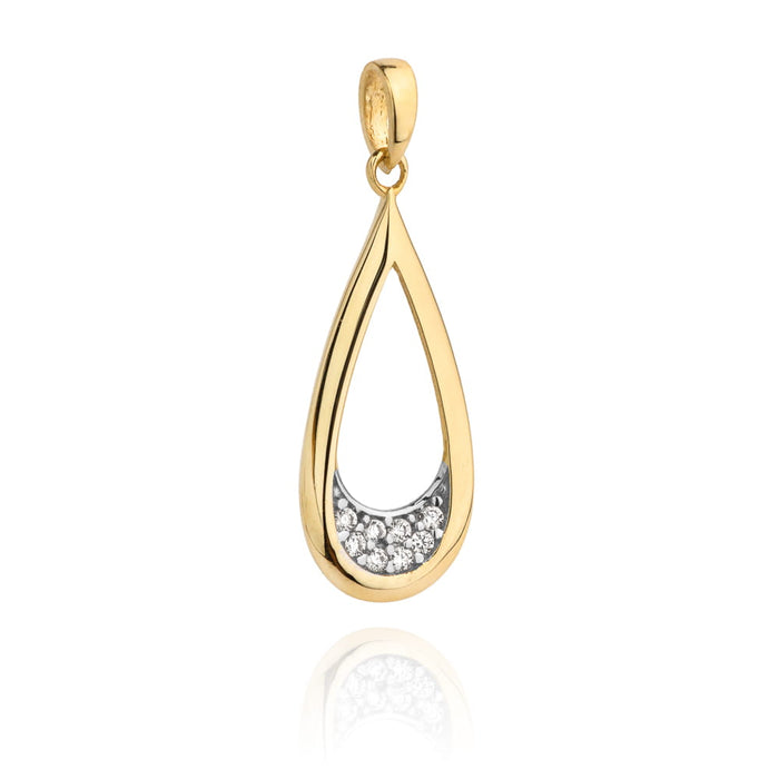 Pandantiv Aur 14k cu Zirconii Albe