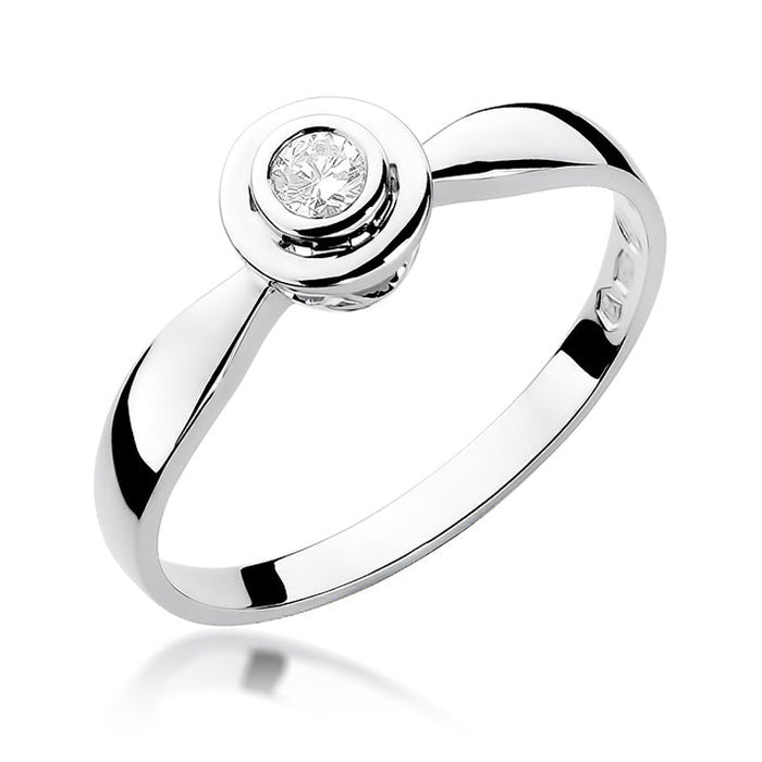 Inel Aur 14K cu Diamant Natural 0.10 ct