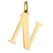 Pandantiv Aur 14K cu Litera N, 24x14 mm