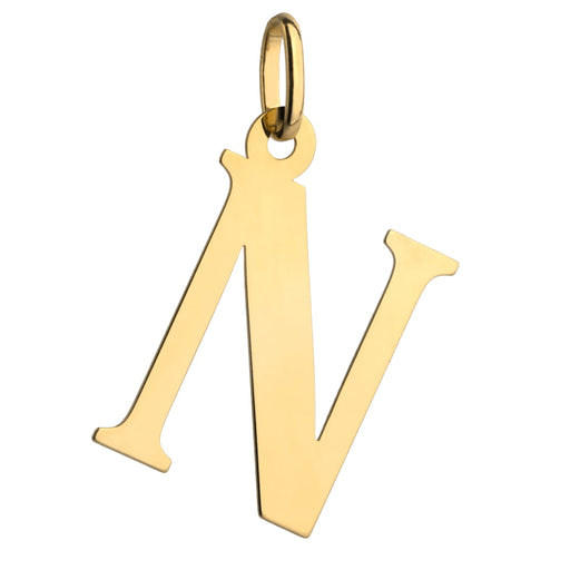Pandantiv Aur 14K cu Litera N, 24x14 mm