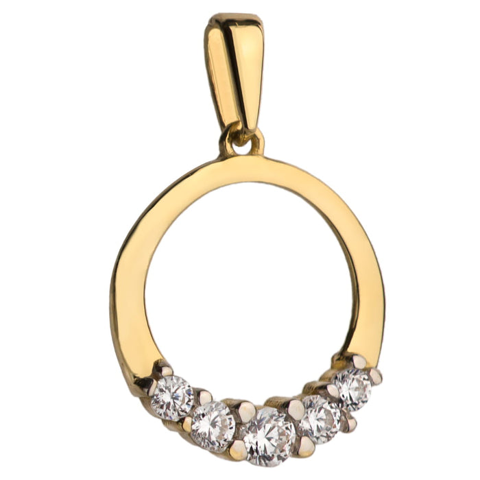 Pandantiv Aur 14k cu Zirconii Albe