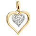 Pandantiv Aur 14K cu Inimioara si Zirconii
