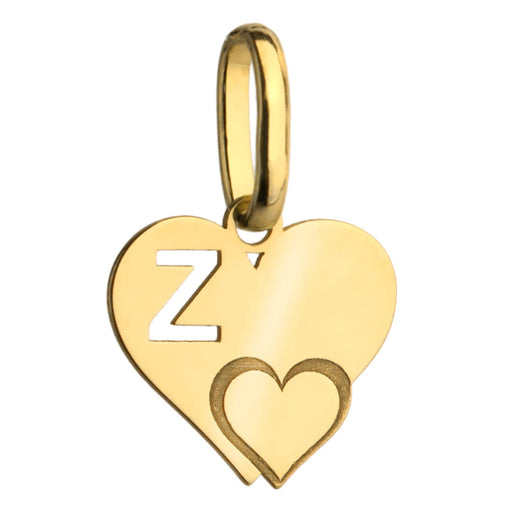 Pandantiv Aur Litera Z Cu Inimioară 14K Galben