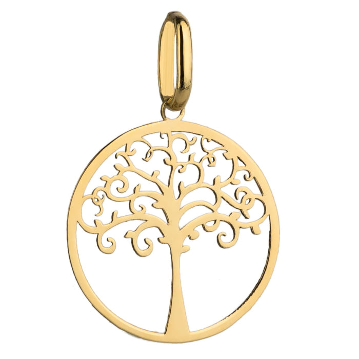 Pandantiv Aur 14K Copacul Vieții În Cerc