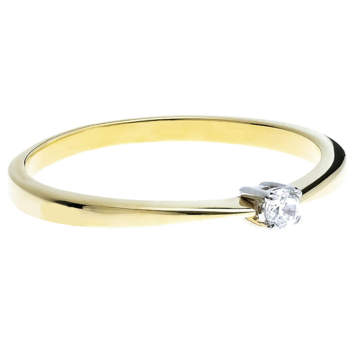 Inel Delicat Aur 8K Cu Zirconiu