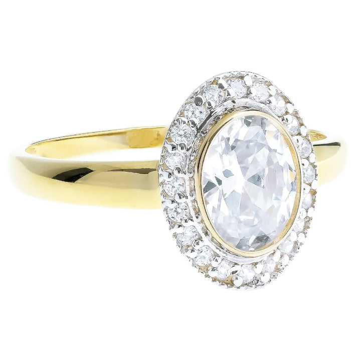 Inel Elegant Aur 8K cu Zirconiu – Design Markiza