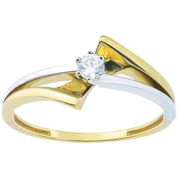 Inel Aur 8K Cu Zirconiu Modern