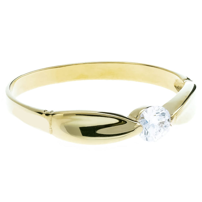 Inel Aur 8K Modern cu Zirconiu - Eleganță Subtilă