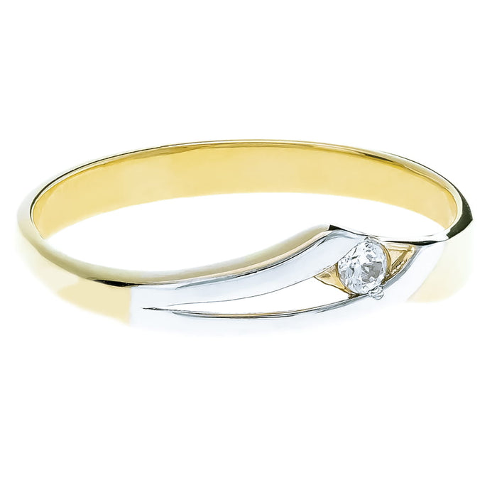 Inel Aur 8K cu Zirconiu Elegant