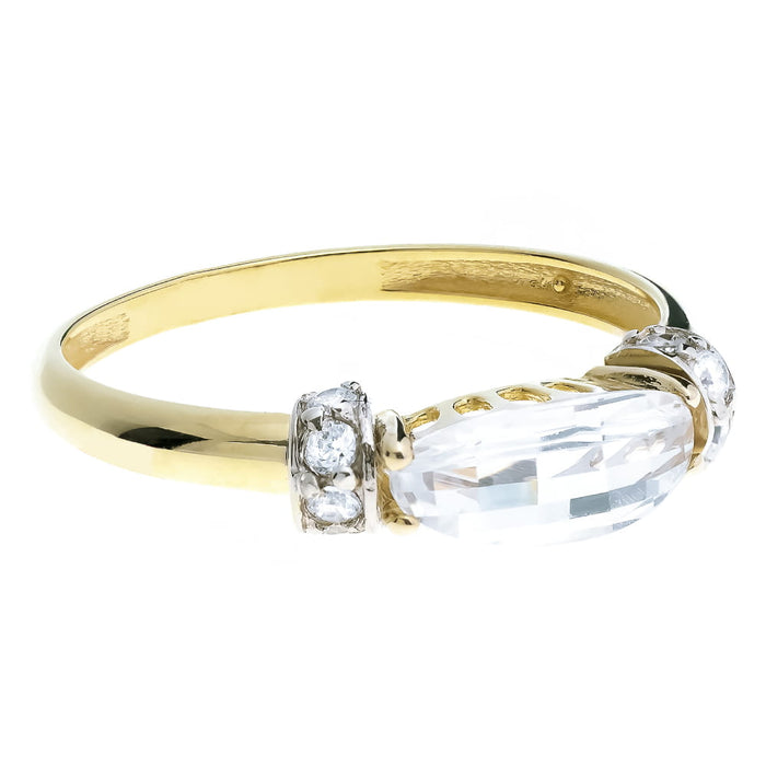 Inel Aur 8K cu Zirconii - Eleganță Subtilă