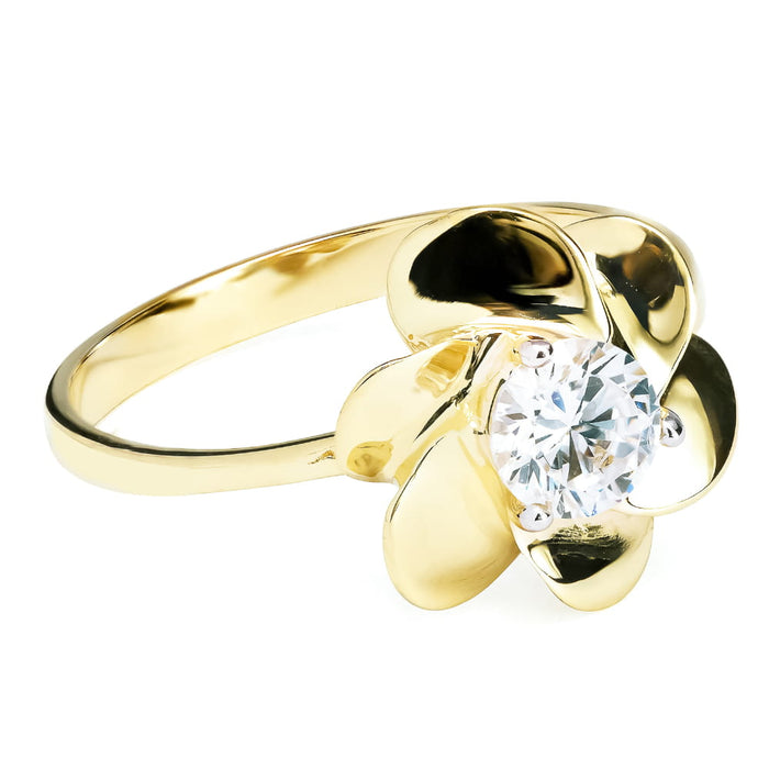 Inel elegant din Aur 8K cu floare 2.884