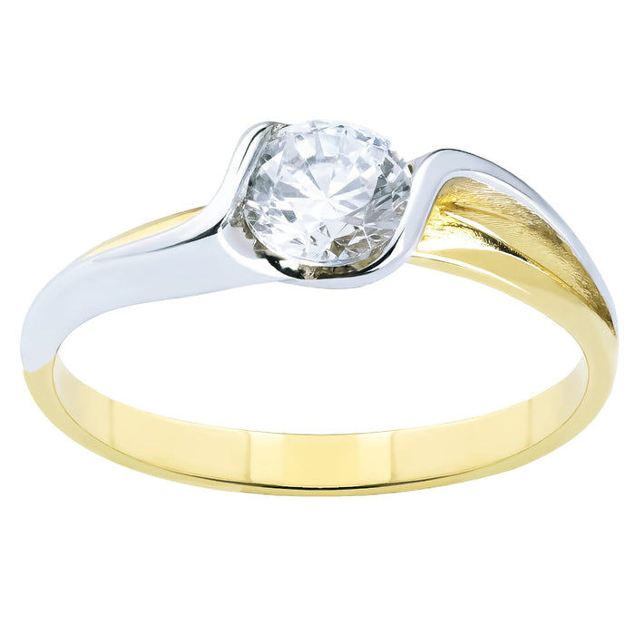 Inel Aur 8K cu Zirconiu Elegant