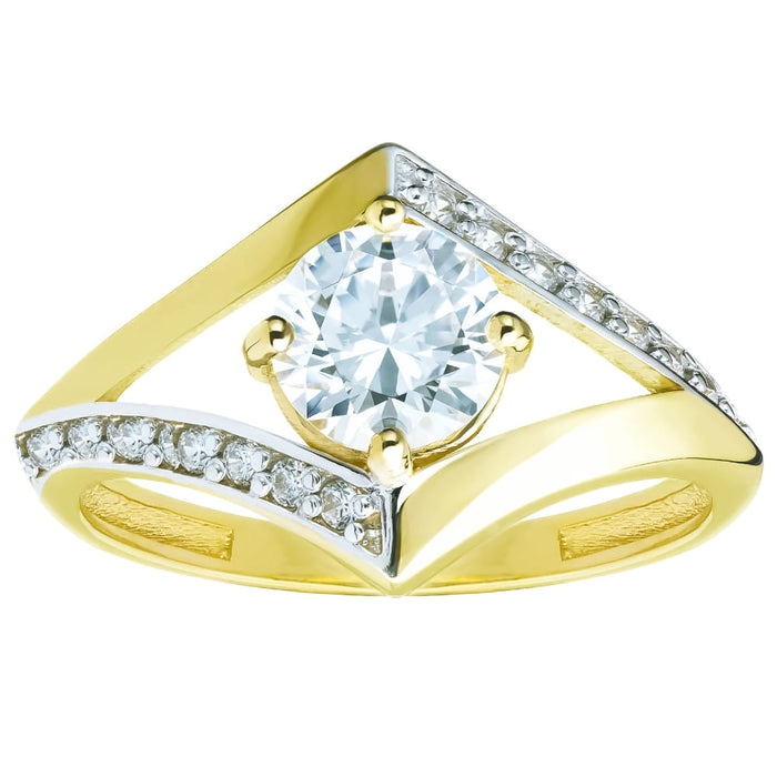 Inel Aur 8K cu Zirconiu - Design Modern și Elegant