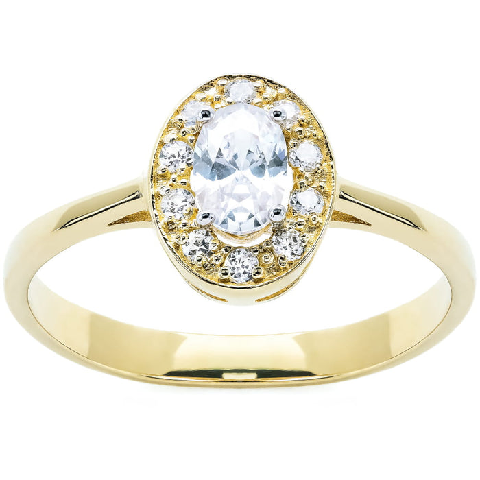 Inel Aur 8K Stil Marchiz cu Zirconiu - Eleganță Durabilă