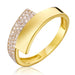 Inel Aur 8K Asimetric cu Zirconii - Design Elegant