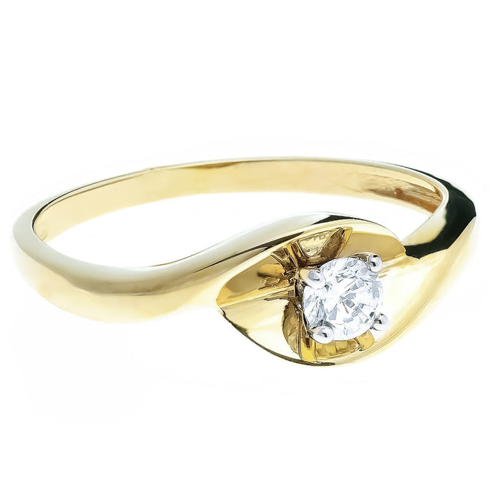 Inel Aur 8K cu Zirconiu Elegant - Colecția Glamour