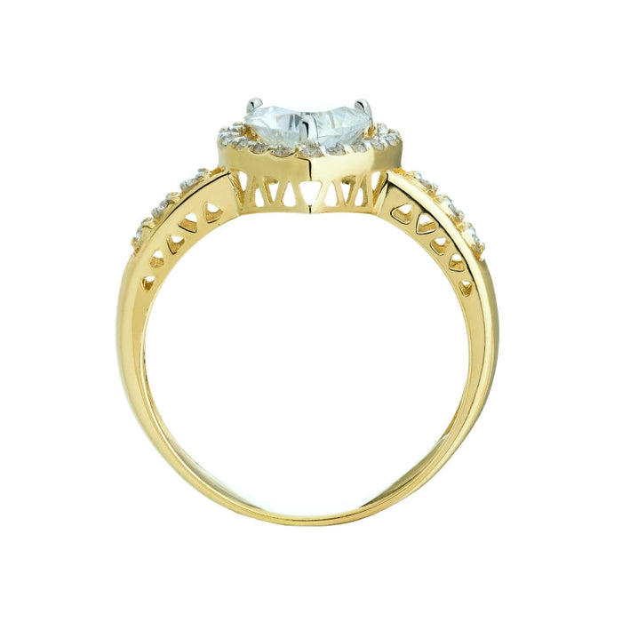 Inel de Logodnă Aur 8K Cu Inimă – Design Elegant