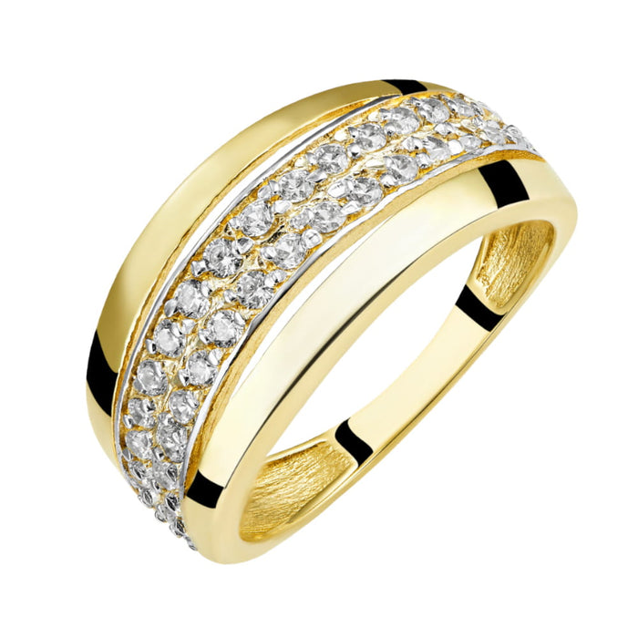 Inel Aur 8K Calea Lactee cu Zirconiu - Eleganță Strălucitoare