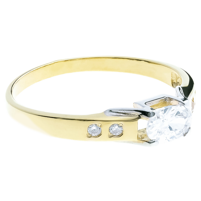 Inel Aur 8K cu Zirconii - Eleganță Subtilă pentru Tine