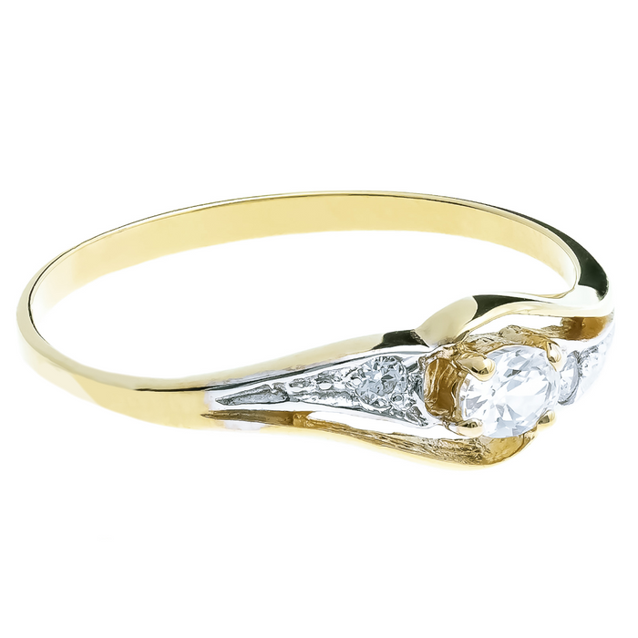 Inel Aur 8K cu Zirconii - Eleganță Subliniată