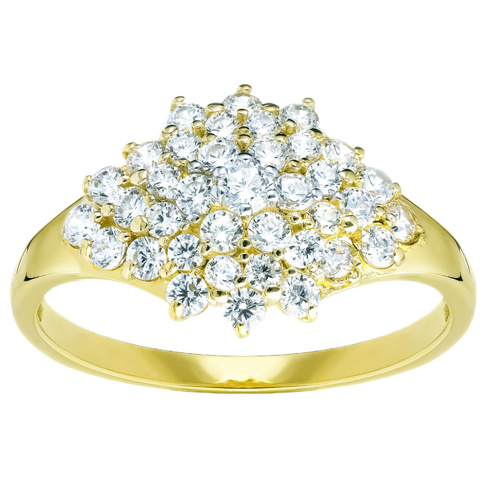 Inel Aur 8K Elegant Decorat cu Zirconii - Strălucire Fermecătoare