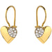 Cercei Aur Inimă Plină cu Zirconii 14K