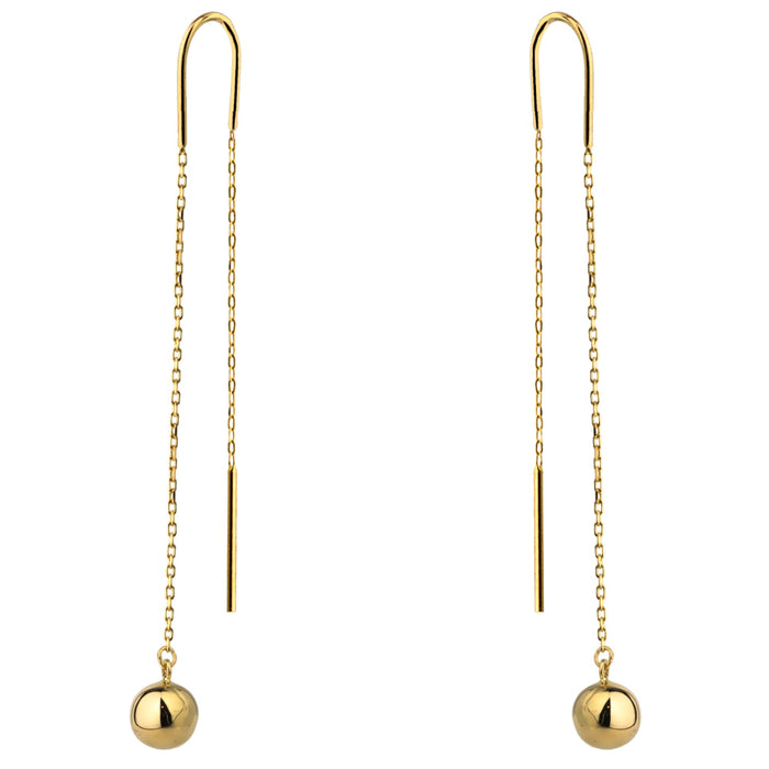 Cercei Fir Aur 14k cu Bilute Netede