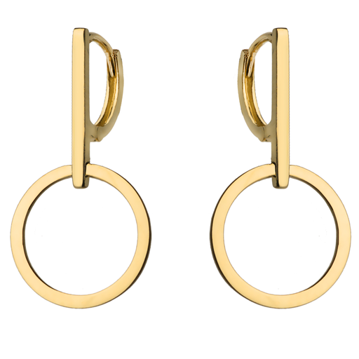 Cercei Aur 14K Rotunzi cu Prindere Engleză