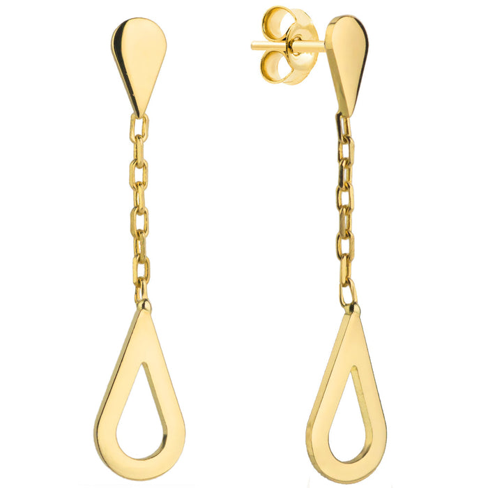 Cercei Aur 14k cu Model Lacrima