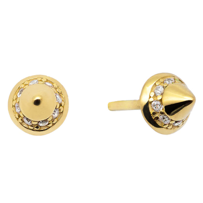 Cercei Aur 14k cu Zirconii Albe