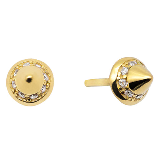 Cercei Aur 14k cu Zirconii Albe