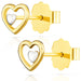 Cercei Aur 14K Inimă în Inimă