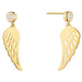 Cercei Aur 14k cu Aripi de Ingeras si Zirconii Albe