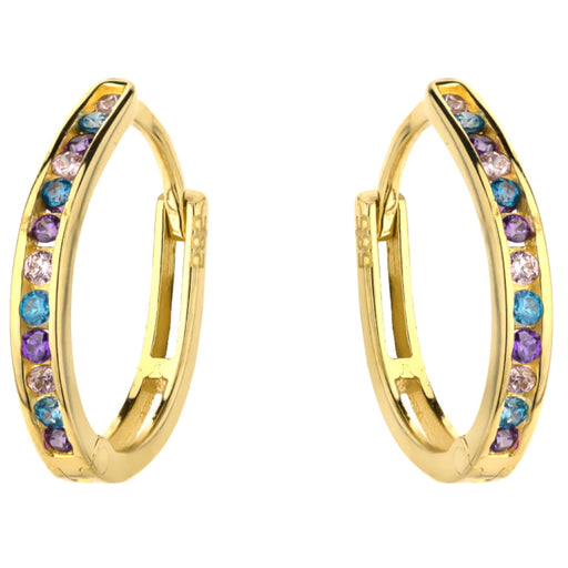 Cercei Aur 14k cu Zirconii Multicolore