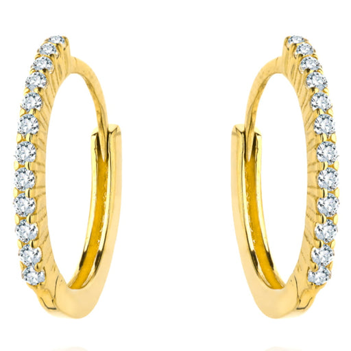 Cercei Creole Aur 14k cu Zirconii Albe