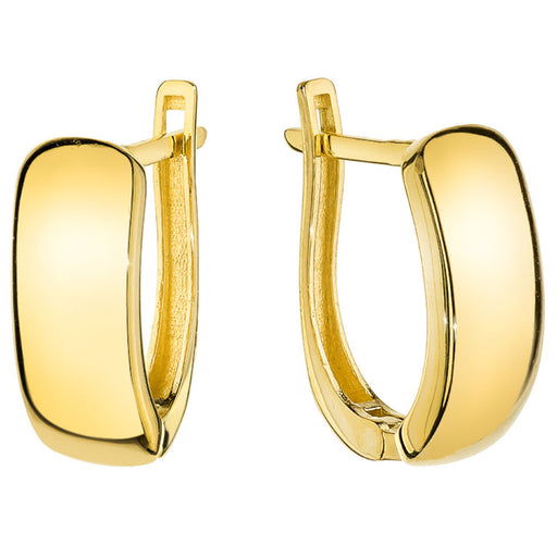 Cercei Din Aur Forma Dreptunghiulara Rotunjita