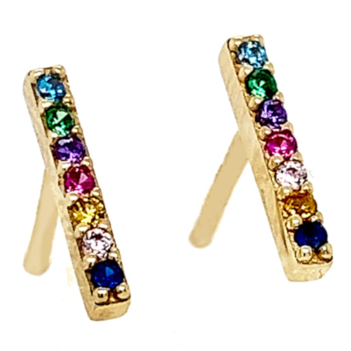 Cercei Aur 14k cu Cristale Multicolore