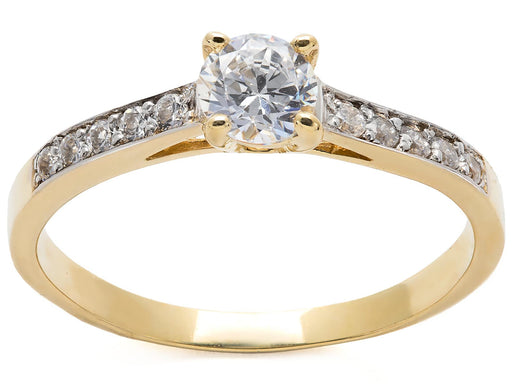 Inel Elegant Aur 8K cu Zirconii Strălucitoare