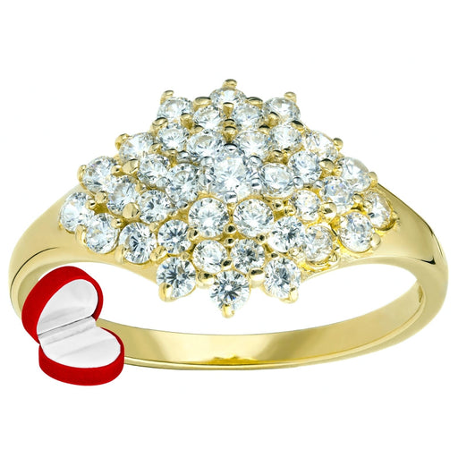 Inel Aur 8K Elegant Decorat cu Zirconii - Strălucire Fermecătoare