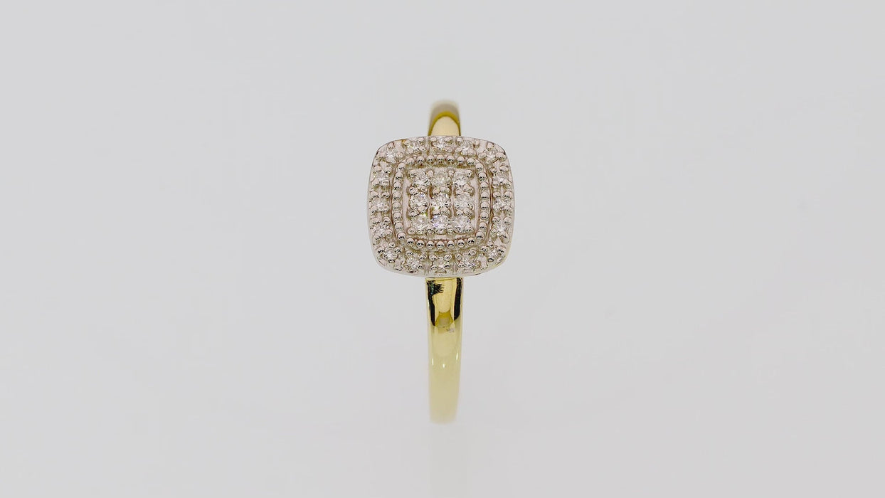 Inel Aur 14K cu Diamant Natural 0.13 ct