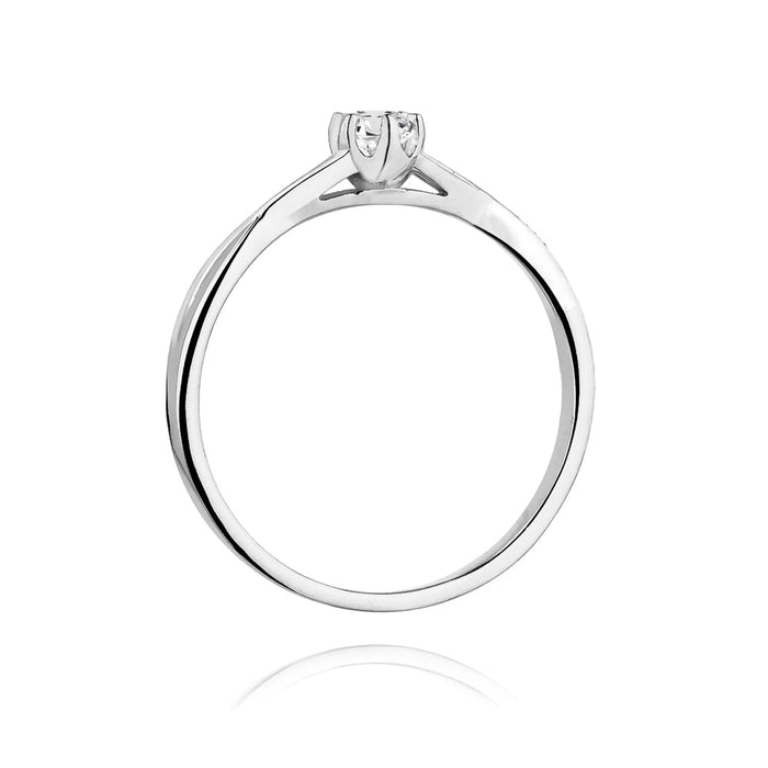Inel Aur 14K cu Diamant Natural 0.12 ct