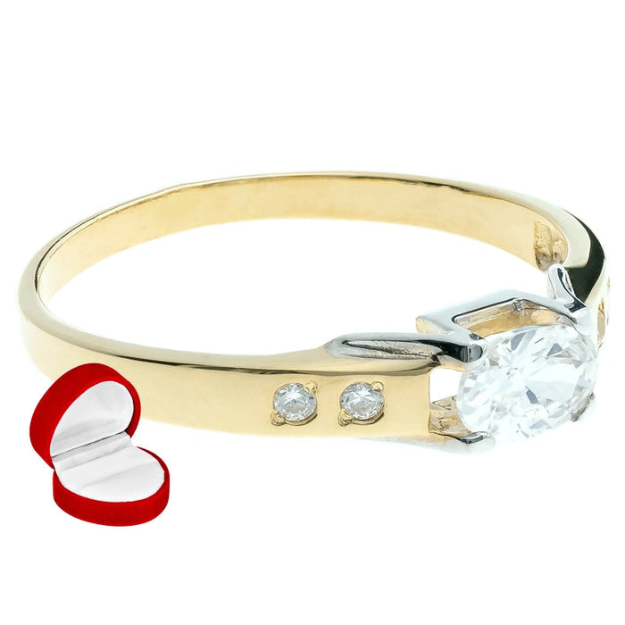 Inel Aur 8K cu Zirconii - Eleganță Subtilă pentru Tine