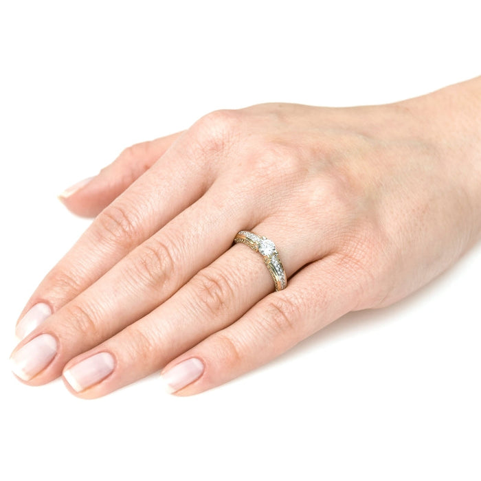 Inel Aur 8K cu Zirconii Bogate - Eleganță Strălucitoare