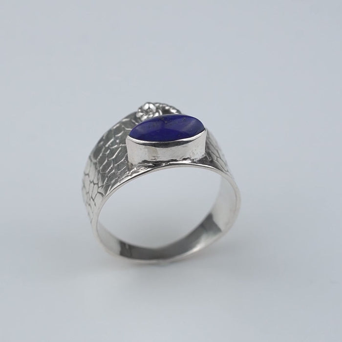 Inel Argint 925 cu Lapiz Lazuli Cabochon