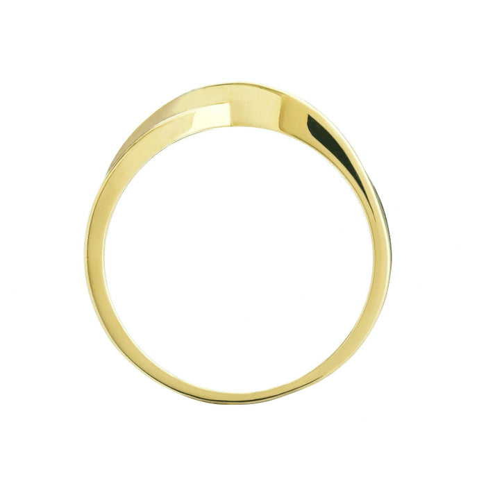 Inel Aur 8K Împletit cu Zirconiu Elegant