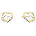 Cercei Aur 14k cu Inimioare si Zirconii