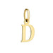 Pandantiv Minimalist Literă D Din Aur 14K Galben