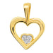 Pandantiv din Aur 14k Inima cu Zirconi
