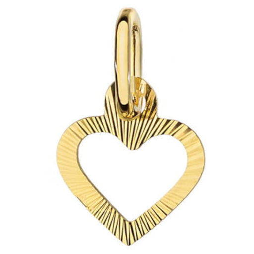 Pandantiv Mic Aur 14K Inimă Cu Efect Strălucitor